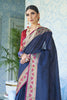 Light  blue kanjivaram silk saree