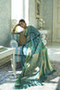 Morpich And Gold Zari Buti Banarasi Saree