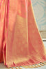Women's Stylish Peach Banarasi Silk Woven Saree - Bahuji - Premium Silk Sarees Online Shopping Store