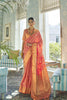 Orange banarasi silk saree