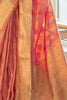 Women's Stylish Light Shade Orange Banarasi Silk Woven Saree - Bahuji - Premium Silk Sarees Online Shopping Store
