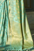 Women's Stylish Mint Pista Shade Banarasi Silk Woven Saree - Bahuji - Premium Silk Sarees Online Shopping Store