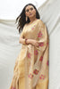 Almond White Colour Cotton Silk Saree With Plan Blouse - Bahuji - Premium Silk Sarees Online Shopping Store