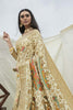 Powder White & Golden Colour Cotton Silk Saree  With Plan Blouse - Bahuji - Premium Silk Sarees Online Shopping Store
