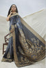 Anchor Gray Colour Cotton Silk Saree  With Plan Blouse - Bahuji - Premium Silk Sarees Online Shopping Store