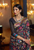 Spider Black Printed Woven Paithani Silk Saree With Blouse - Bahuji - Premium Silk Sarees Online Shopping Store