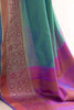 Traditional Partywear Castleton Green Colour  Kanjivaram Silk Saree 
