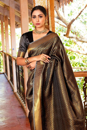  Gold Zari Woven Kanjivaram Sareeree
