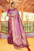 Purple Shine Zari Woven Kanjivaram Saree