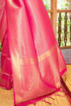 Pink shine designer silk saree