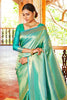 Blue zaree kanjivaram silk saree