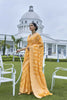 Granola Yellow Lucknowi Cotton Silk Saree With Plan Blouse - Bahuji - Premium Silk Sarees Online Shopping Store
