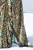 Black Multi printed Woven Digital Silk Saree With Blouse - Bahuji - Premium Silk Sarees Online Shopping Store