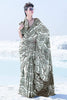 Army Green printed Woven Digital Silk Saree With Blouse - Bahuji - Premium Silk Sarees Online Shopping Store