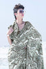 Army Green printed Woven Digital Silk Saree With Blouse - Bahuji - Premium Silk Sarees Online Shopping Store