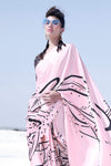 Baby Pink printed Woven Digital Silk Saree With Blouse - Bahuji - Premium Silk Sarees Online Shopping Store
