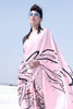 Baby Pink printed Woven Digital Silk Saree With Blouse - Bahuji - Premium Silk Sarees Online Shopping Store