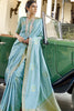 Captivating Baby Blue Banarasi Saree