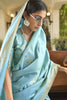 Captivating Baby Blue Banarasi Saree