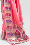 Pink kanjivaram silk saree