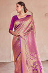 Purple kanjivaram silk saree