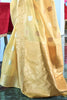 Tuscany Light Yellow Tissue Woven Silk Saree With Blouse - Bahuji - Premium Silk Sarees Online Shopping Store