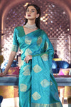 Best of all SkyBlue Kanjivaram Saree