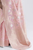 Rosewood Light Pink Lenen Silk Saree With Blouse - Bahuji - Premium Silk Sarees Online Shopping Store