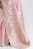 Rosewood Light Pink Lenen Silk Saree With Blouse - Bahuji - Premium Silk Sarees Online Shopping Store