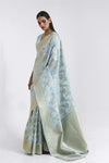 Casual Wear Sky Blue Banarasi Saree