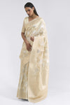 Fancy Fabric Cream Banarasi Saree 