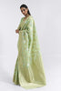 Heavy Woven Zari Design Pista Banarasi Saree