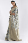 Festival Grey Banarasi Silk Saree