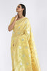 Banana Light Yellow Lenen Silk Saree With Blouse - Bahuji - Premium Silk Sarees Online Shopping Store