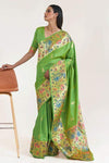 Pear Pista Paithani Silk Saree With Blouse - Bahuji - Premium Silk Sarees Online Shopping Store