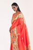 Fire Orange Paithani Silk Saree With Blouse - Bahuji - Premium Silk Sarees Online Shopping Store