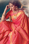 Vintage pink  kanjivaram silk saree