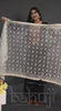 Stylish White Lakhnavi Work Net Dupatta
