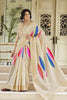 Chalk Stone Creame Colour Cotton Silk Saree  With Plan Blouse - Bahuji - Premium Silk Sarees Online Shopping Store