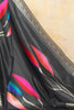 Coal Black Colour Cotton Silk Saree  With Plan Blouse - Bahuji - Premium Silk Sarees Online Shopping Store