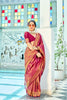 Dark Pink Kanjivaram Saree With Matching Pink Blouse