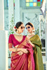 Dark Pink Kanjivaram Saree With Matching Pink Blouse