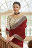 Red Heavy work Designer Saree with Blouse Set