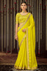 YELLOW EMBROIDERED SILK BASE SAREE WITH BLOUSE