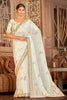 White Bridal Wedding Designer Saree with Blouse Set
