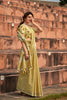 Corn Yellow Linen Silk Saree With Blouse