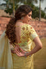 Corn Yellow Linen Silk Saree With Blouse