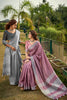 Pewter Grey  Linen Silk Saree With Blouse