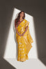 Canary Yellow and Golden Zari Woven Pure Silk Saree With Brown Blouse