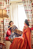Denim Blue Kanjivaram Silk Saree With Zari Border Blouse